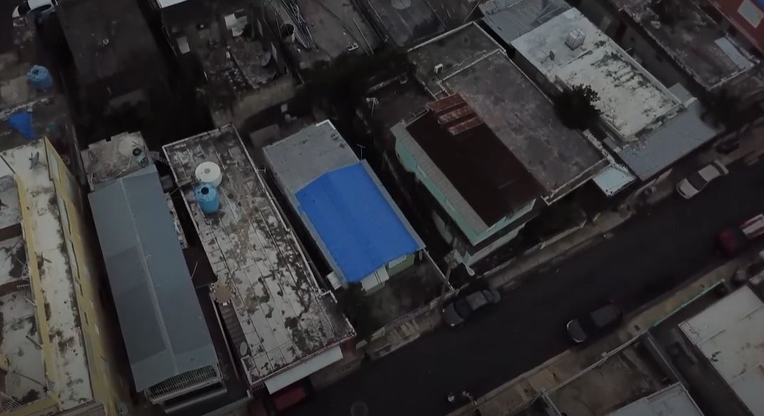 Aerial view of Puerto Rico neighborhood