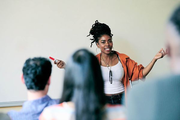 Woman doing a presentation