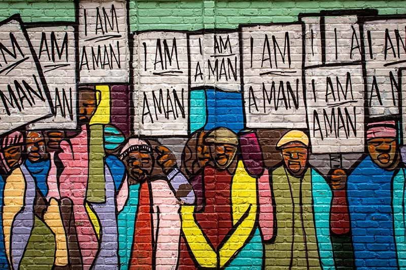 I Am A Man wall mural created by Marcellous Lovelace with BLK75