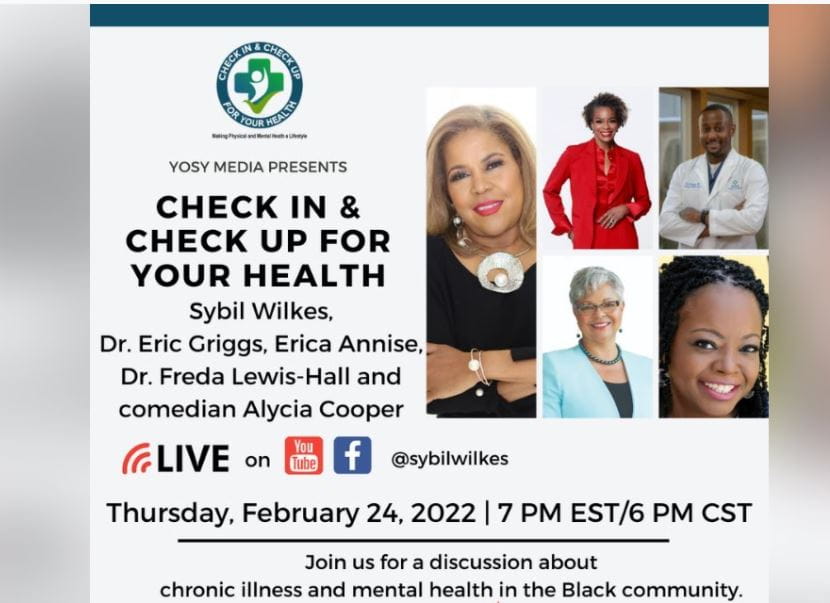 Feb 24 event featuring Sybil Wilkes, Dr. Eric Griggs, Erica Annise, Dr. Freda Lewis-Hall & Alycia Cooper