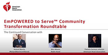 Community Transformation Roundtable 2 Nov 17 with participants Roland Martin Wes Moore and Pamela Garmon Johnson