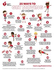 25 Ways To Get Moving At Home Infographic EmPOWERED To Serve
