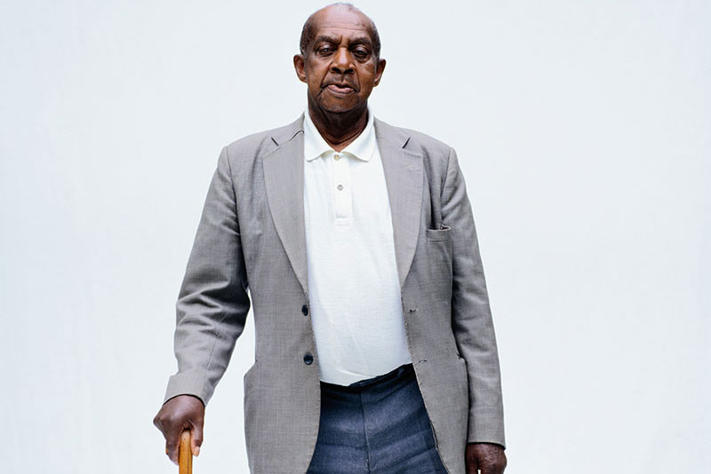 older man with cane