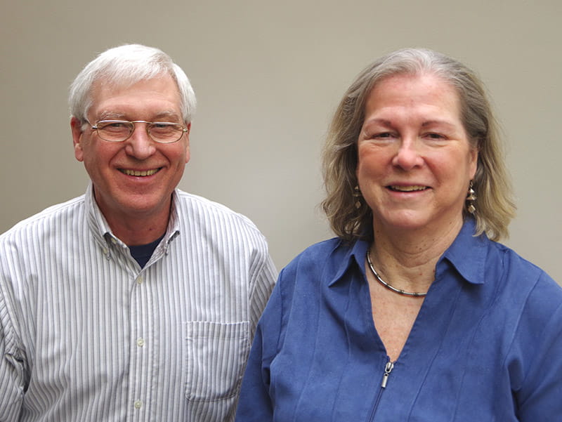 Julie Stillman (right), a left hemisphere stroke survivor, and her husband, Jeff Nagle, are members of the Aphasia Choir of Vermont. (Photo courtesy of Karen McFeeters Leary)