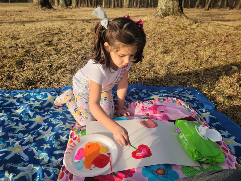 Miranda Guevara, 5 years old, loves to paint. She also likes to go to the park where she can play with her family and be more active. (Photo courtesy of Patricia Guevara)