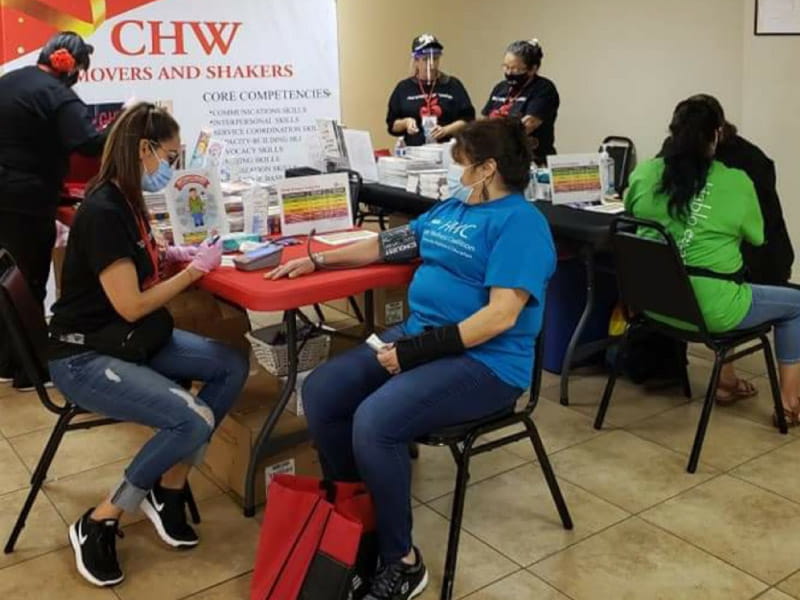 Promotores, or community health workers in Spanish, like these in Texas help the Latino community with some of their health care needs. (Photo courtesy of Mercedes Cruz-Ruiz)