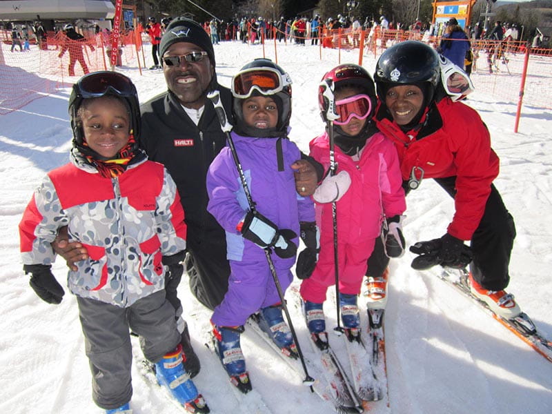 Members of the Rivers family in 2013 in Windham, New York. From left: Henri D. Rivers IV, Henri D. Rivers III, Henniyah D. Rivers, Helaina D. Rivers and Karen A. Rivers. (Photo courtesy of Henri Rivers)