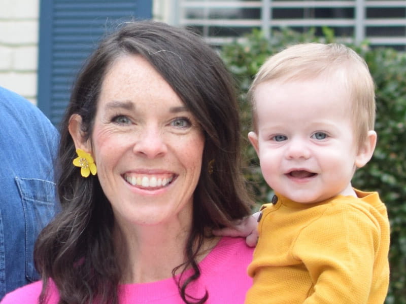 Aortic stenosis survivor Erin Kidwell (left) and her son, Caleb. (Photo courtesy of the Kidwell family)