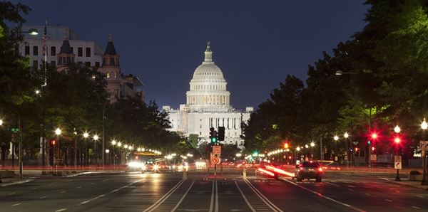 US Capital at night