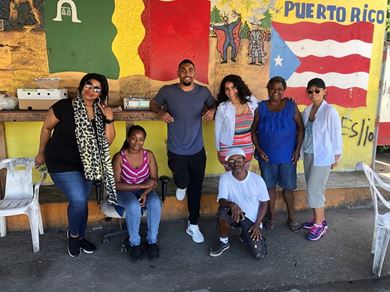 A group photo of Puerto Rico Business Accelerator finalists in front of a wall mural. A group photo of Puerto Rico Business Accelerator finalists in front of a wall mural.